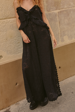 Lux Lisbon Lace Strappy Maxi Dress